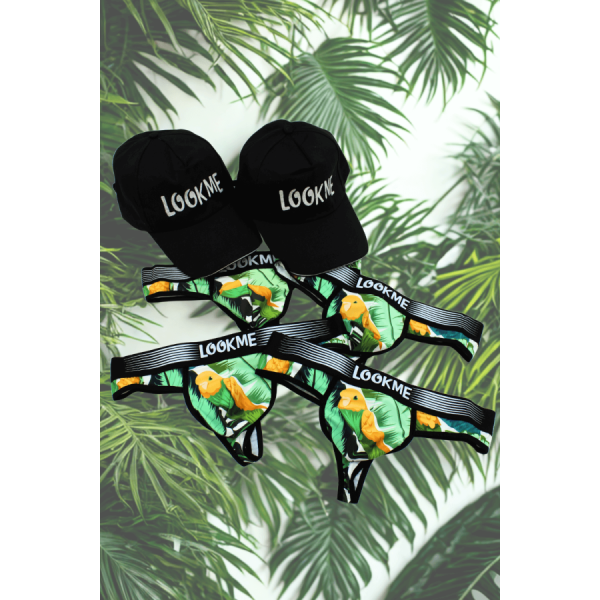 Pack 4 Strings Homme LM2402-57BIR LOOKME + 2 Casquettes Offertes